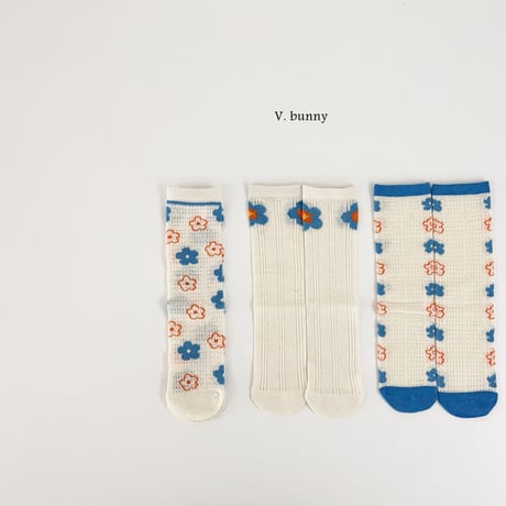 vbunny/26. flower socks set FREE(32CM)