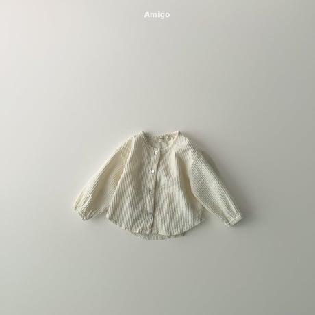 amigo/39. round shirring shirts blouse XS-XL