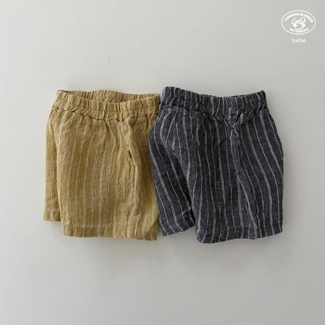 gou/146. B- linen half pants 2(6-12M)-3(12-18M)