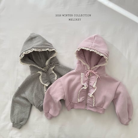 melikey/74. juju fril hood zipup JS-JM