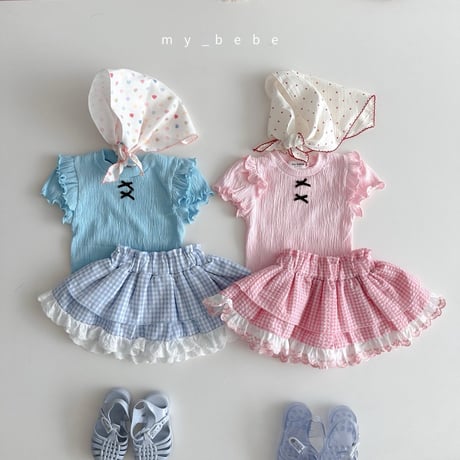 mybebe/19. double fril T-shirt XS-XL