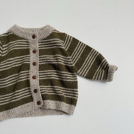 minirobe/27.  Four Line Knit Cardigan  S-XL