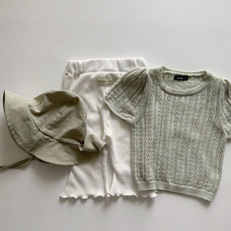 aosta/21. Knit Eyelet T S(1-2Y)-L(3-5Y)