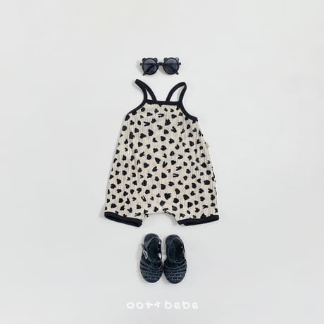 oottbebe/34. peuty leopard FullBody ( bebe ) suit S(0-6M)-M(6-12M)