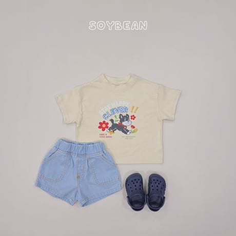 soybean/128. plan ) denim out pocket half pants JS-JM
