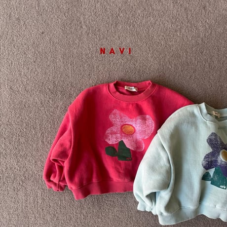 navi/64. dear crop man-to-man 2XL-JL