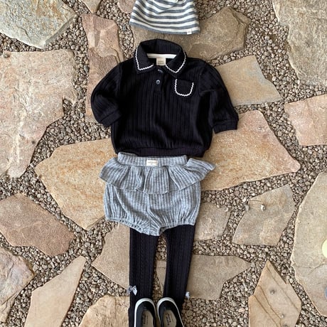bebeholic/38. Tiny collar T-shirt S(3-6M)-XL(18-24M)