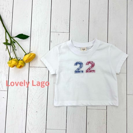 lago/9. 22 embroidery T-shirt S-JS