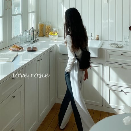 loverosie/13. denim half half pants L-XL