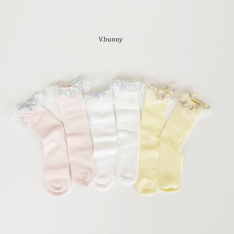 vbunny/95. flo socks set FREE(30CM)