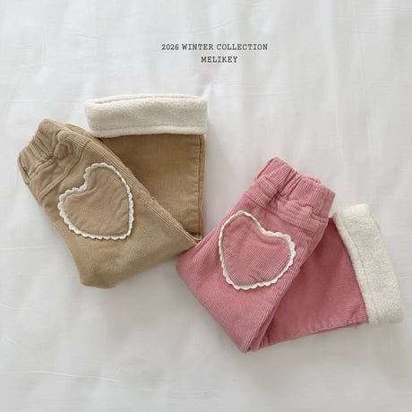 melikey/50. corduroy heart boots cut JS-JM