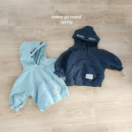 merrygoround/5. puffy embroidery hoody  XS-2XL