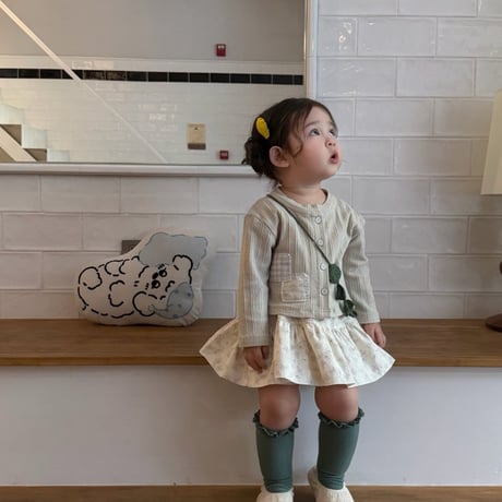 aiai/53. baby digital printing cardigan set one-piece XS-L