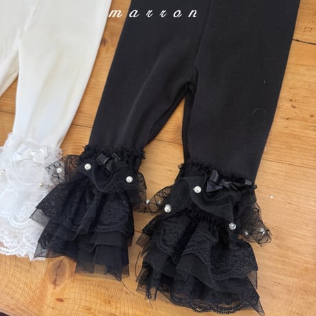 marron/59. lace kangkang leggings XS-L