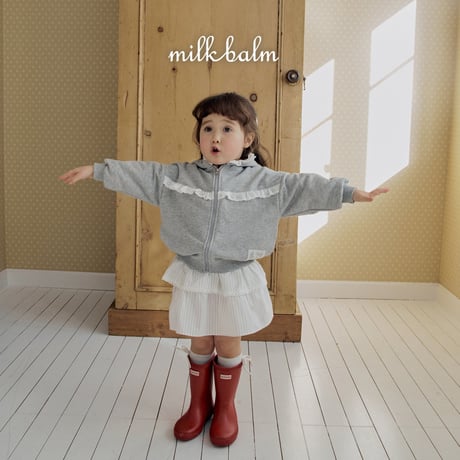 milkbalm/12. lace hood zipup XS-XL
