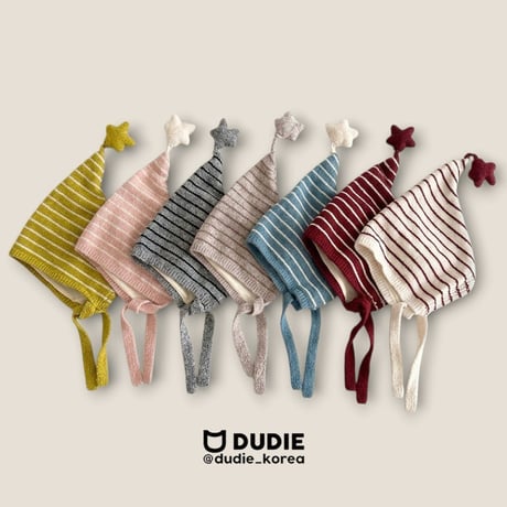 dudie/25. star knit hat FREE(48CM-52CM)