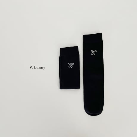 vbunny/23. double ribbon socks set FREE(32CM)