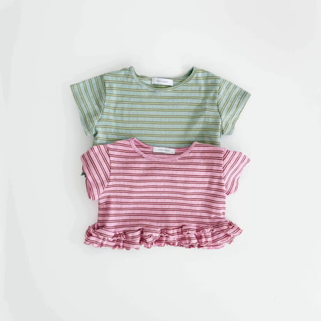 urbanrabbit/23. Stripe Frill Tee JS-JM