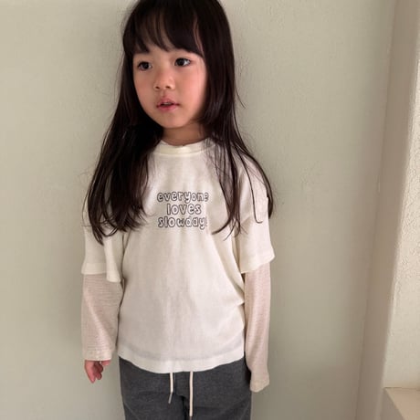 minibonbon/78. waffle half t T-shirt JS-JL