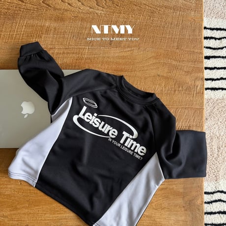 nicetomeetyou/7. ( jersey ) time two color T-shirt S-XL