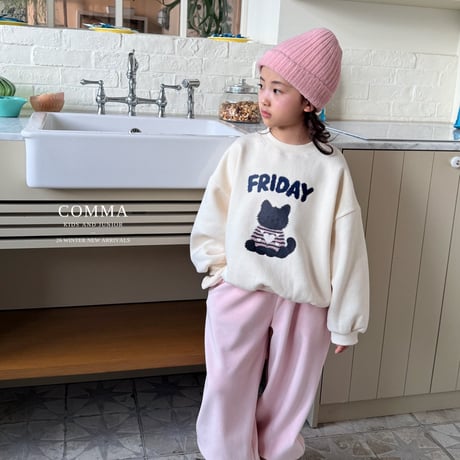 comma/6. knit cat man-to-man 160-170