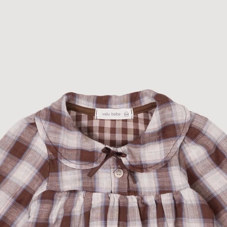 valubebe/46. check ribbon romper 6M-18M