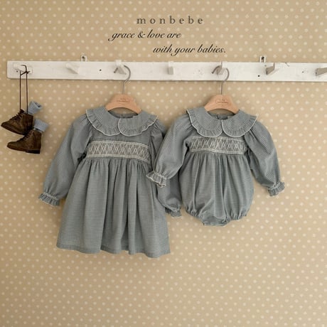 monbebe/24. milla smoke one-piece S(1-2Y)-XL(7-8Y)