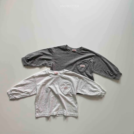 andbutter/39. Heart pocket Tee S-XL