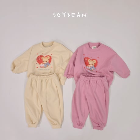 soybean/93. heart bear updown set XS-XL