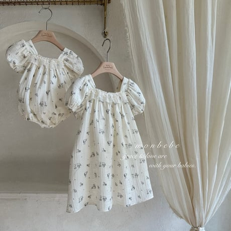 monbebe/2. bunny lace one-piece S(1-2)-XL(7-8)