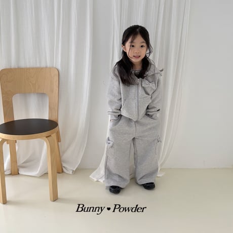 bunnypowder/114. ribbon pocket hood zipup 2XL-4XL