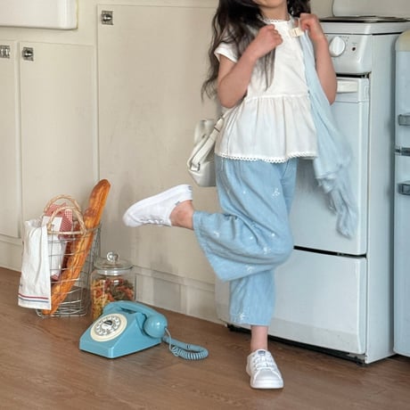 ninibello/121. ribbon sugar denim pants XS-XL