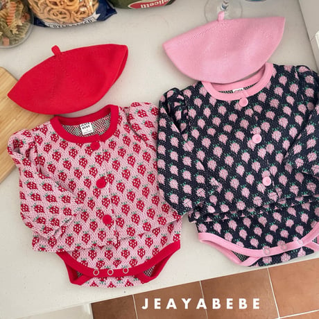 jeayabebe/8. strawberry Se T-shirt S(3-6)-M(6-12)