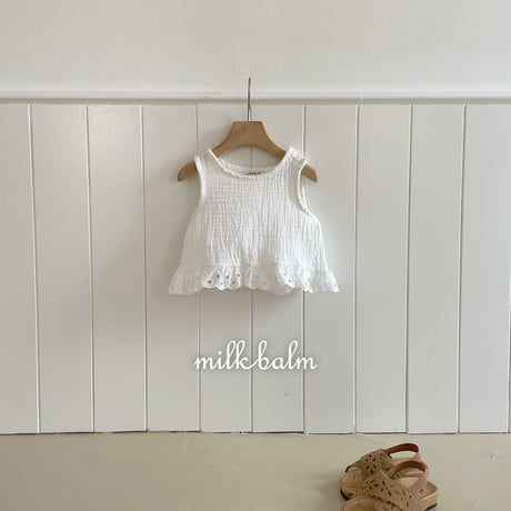 milkbalm/22. pure punching blouse XS-XL