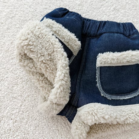 urbanrabbit/17. Shearling Denim Shorts JS-JM