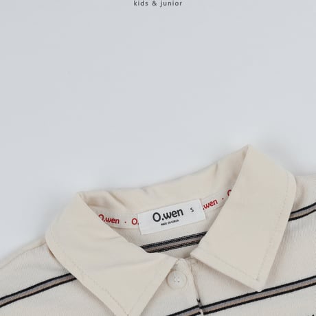 owen/38. single stripe collar T-shirt JS-JXL