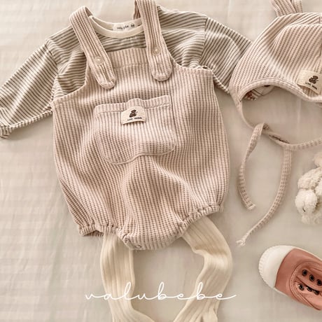 valubebe/7. waffle overalls suit 6M-18M