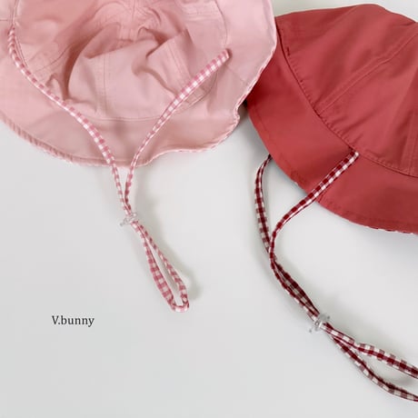 vbunny/50. both sides check hat FREE(48-52CM)
