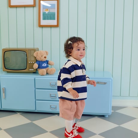 oottbebe/38. play rugby collar T-shirt XS(0-1Y)-XL(4-5Y)