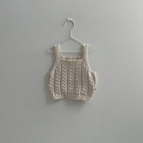 minirobe/5. Cable Knit Vest  S-XL