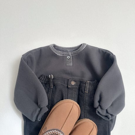 minirobe/26. Non-fade panel denim pants S-XL