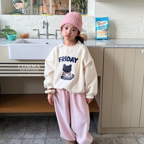 comma/5. knit cat man-to-man 140-150