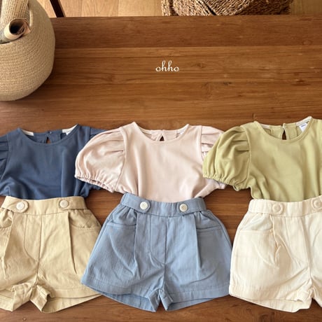 ohho/9. vanilla puff half t T-shirt S-2XL