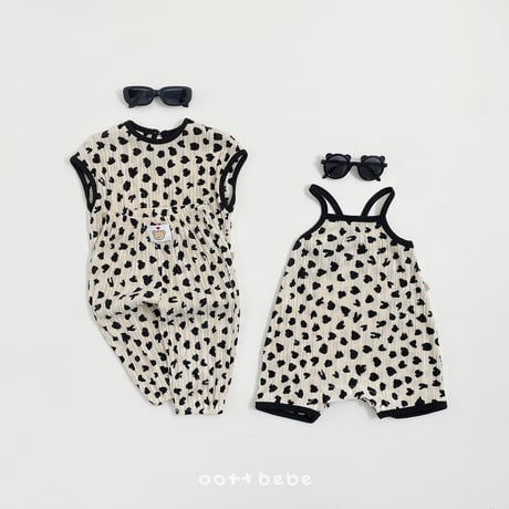 oottbebe/35. peuty leopard plitch ( kids ) updown set XS(1-2Y)-XL(6-7Y)