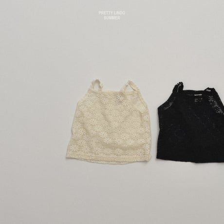 lindo/47. flower knit T sleeveless XS-XL