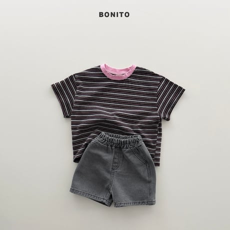 bonito/81. uni stripe color tee ? JS-JM