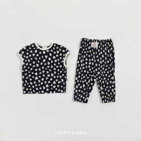 oottbebe/35. peuty leopard plitch ( kids ) updown set XS(1-2Y)-XL(6-7Y)