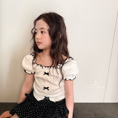 comma/104. ribbon shorder T-shirt 140-150