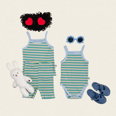 oottbebe/87. rainbow sleeveless set XS(1-2Y)-L(4-5Y)