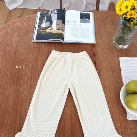 ohho/17. soft corduroy fril pants S-2XL